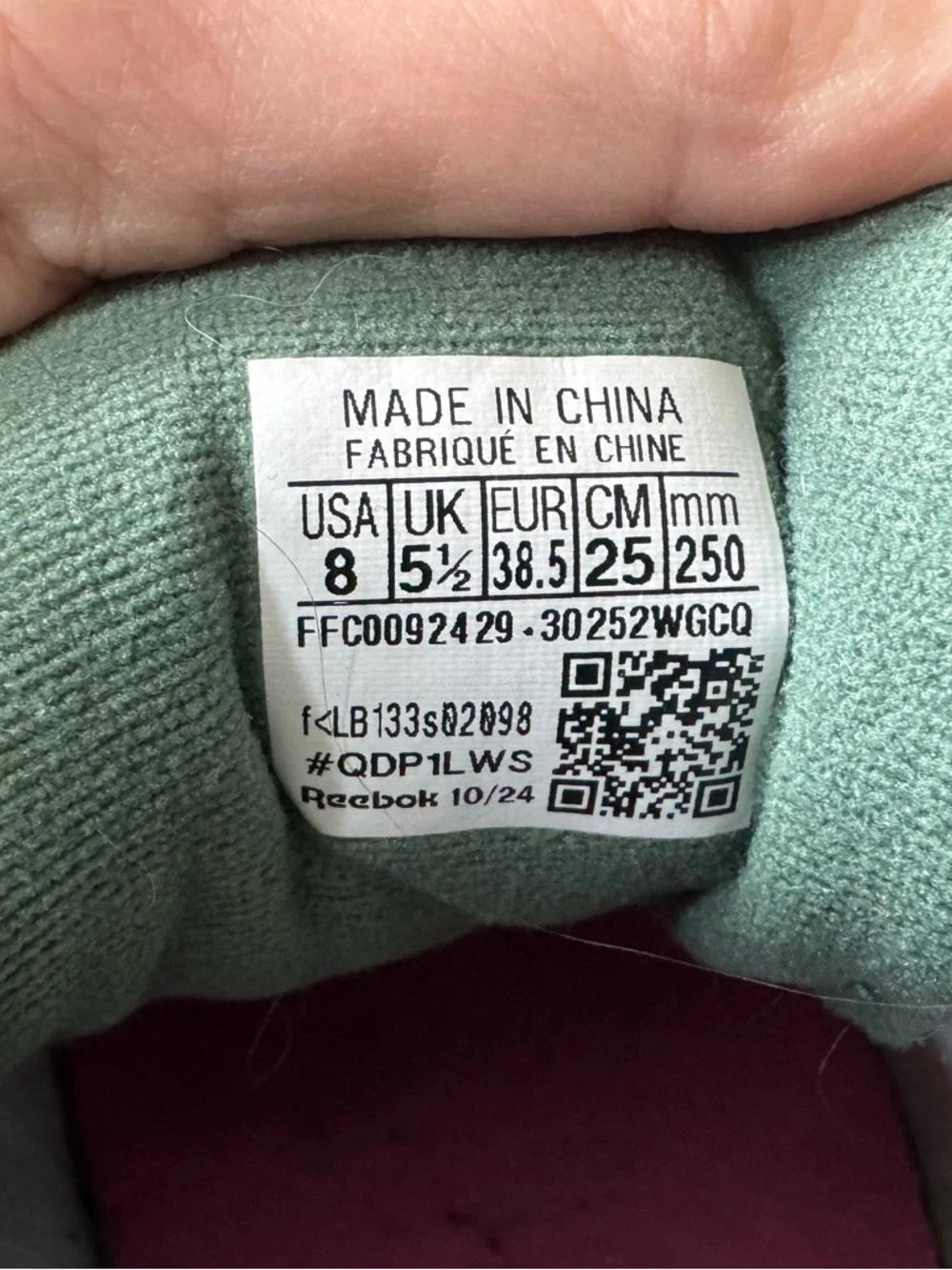 Green and Pink Reeboks - Picture 6 of 6